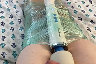Trans woman wrapped and vibed